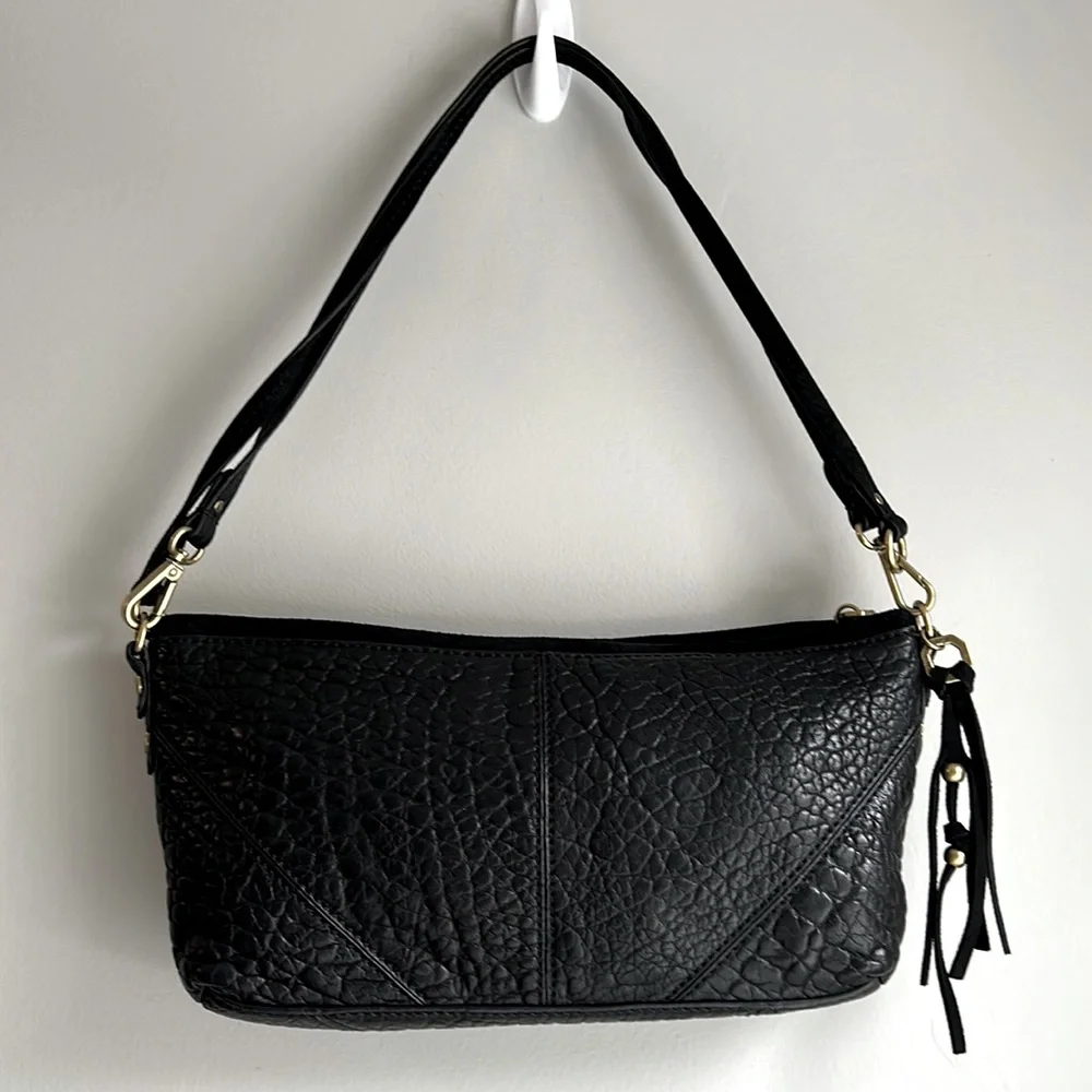 Ella Moss Leather Shoulder Crossbody Bag in Black